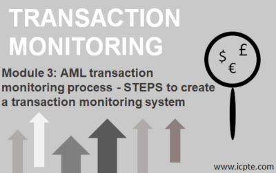 Module 3: AML transaction monitoring process – STEPS to create a transaction monitoring system